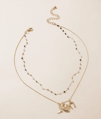 Multi Pendant Tiered Necklace