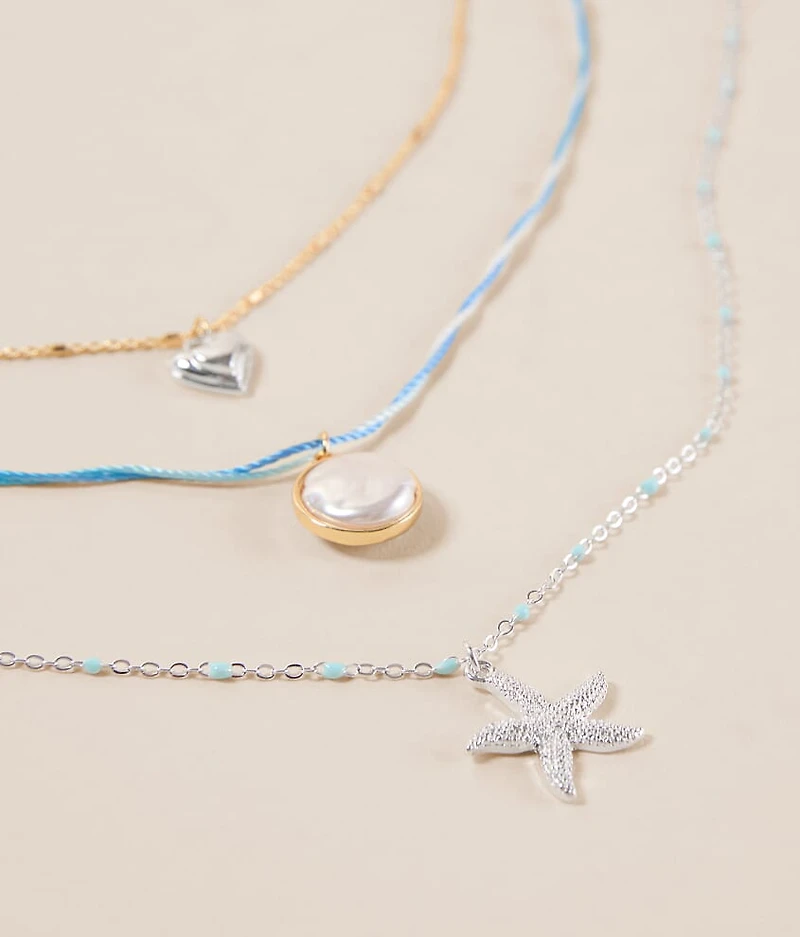 3 Pack Beah Charm Necklace Set