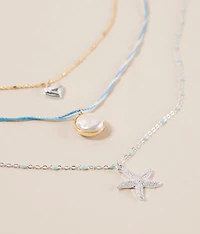 3 Pack Beah Charm Necklace Set