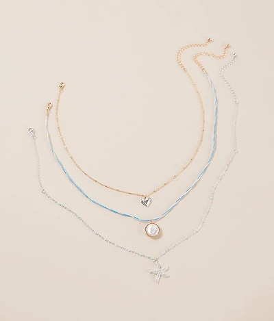 3 Pack Beah Charm Necklace Set