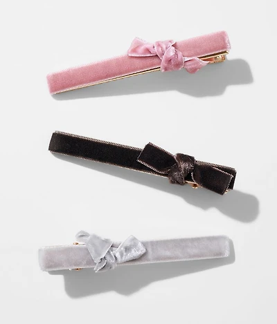3 Pack Velvet Hair Clips