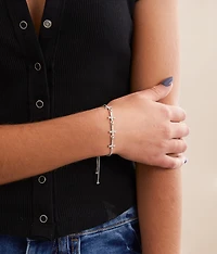 Rhinestone Cross Bracelet
