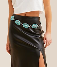 Turquoise Stone Chain Belt