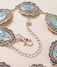 Turquoise Bead Chain Belt