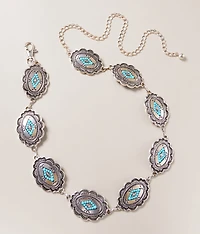 Turquoise Bead Chain Belt