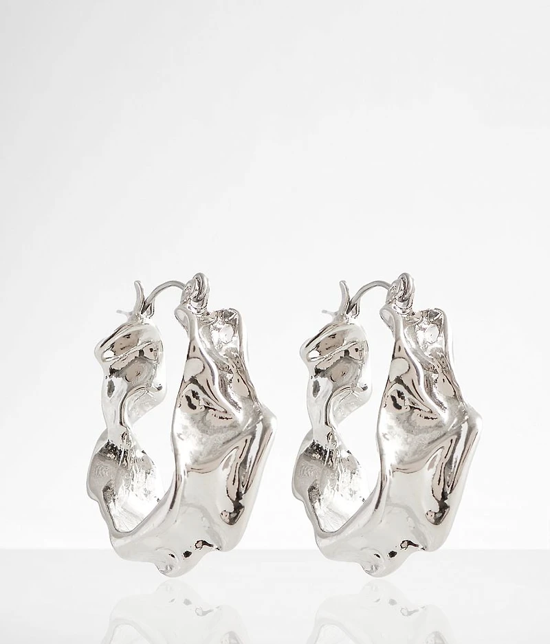 Warped Hoop Earring