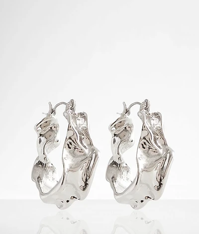 Warped Hoop Earring