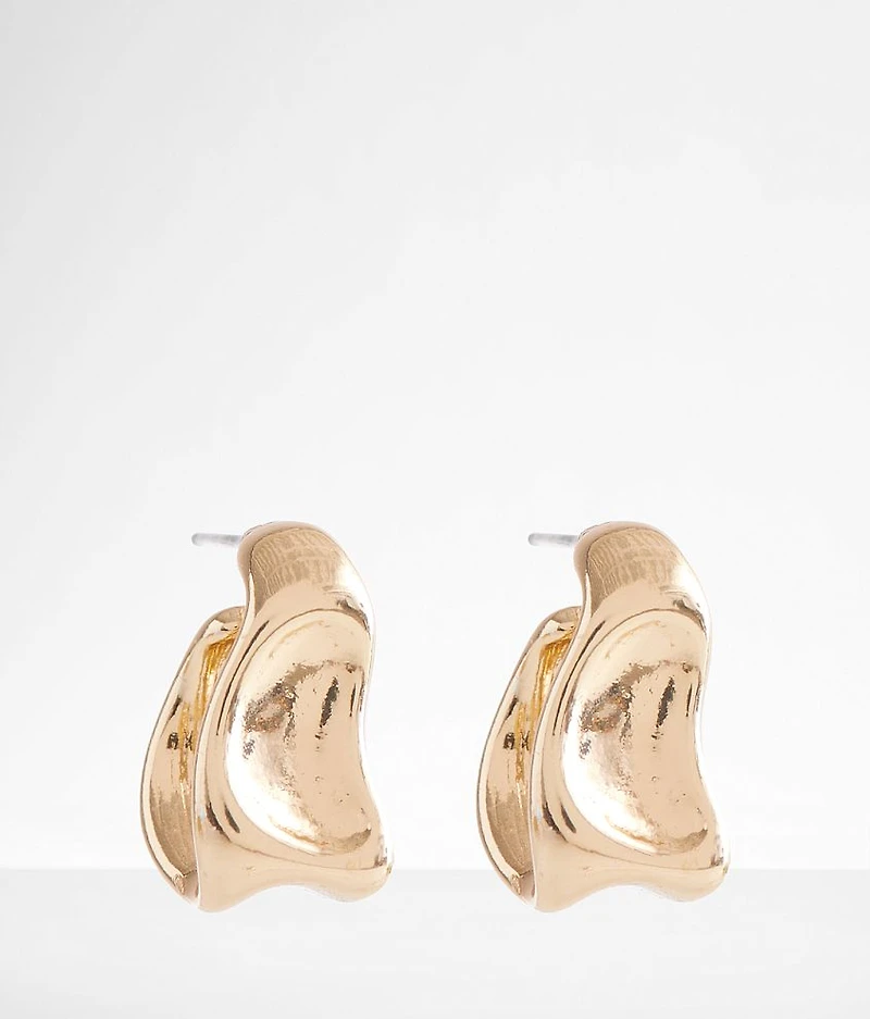 Warped Mini Hoop Earring