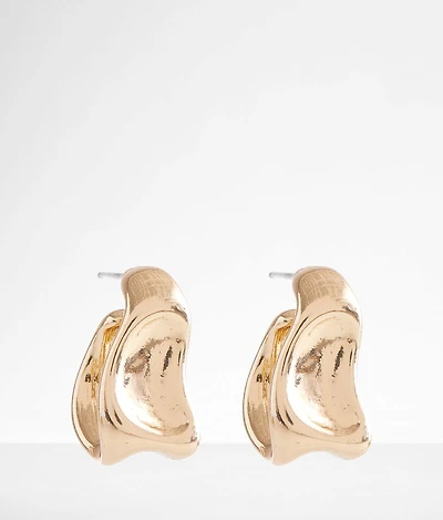 Warped Mini Hoop Earring