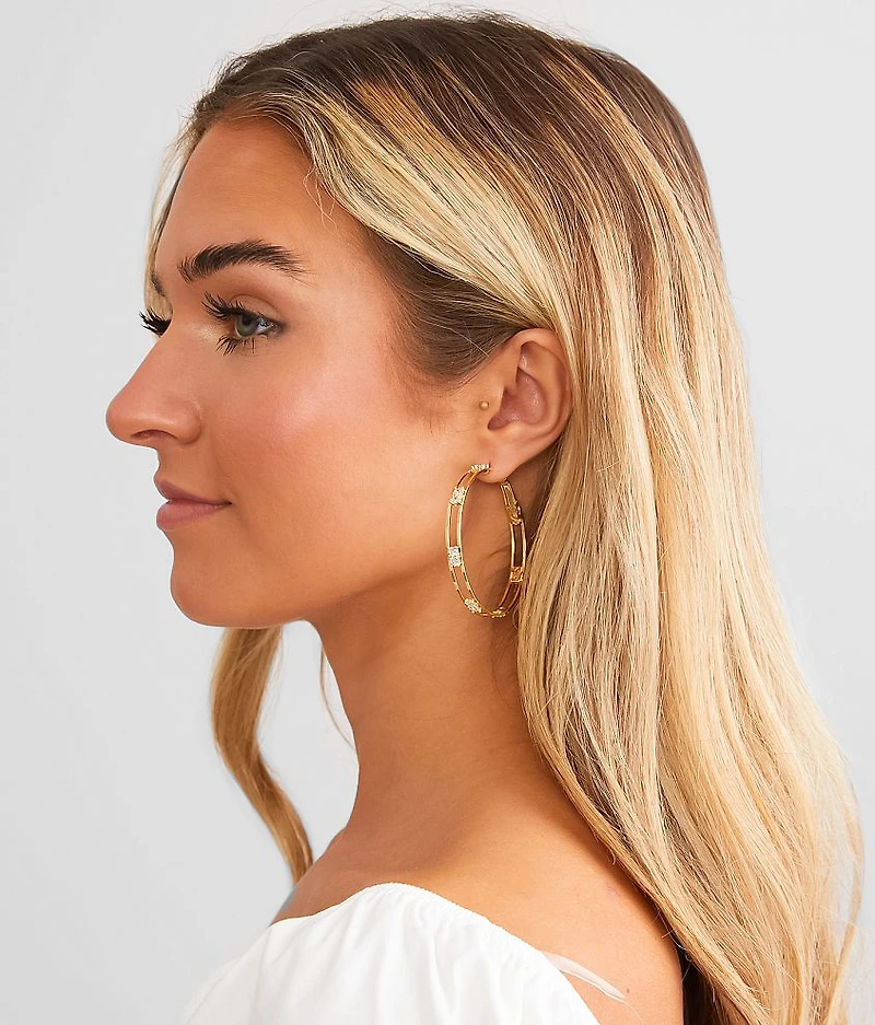 Rhinestone Cut-Out Earring