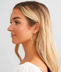 Rhinestone Cut-Out Earring