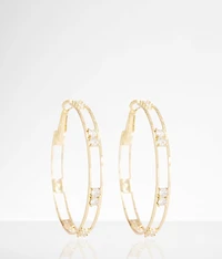 Rhinestone Cut-Out Earring