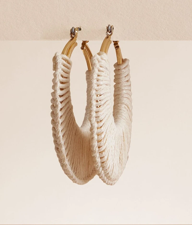 Threaded Hoop Earring