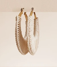 Threaded Hoop Earring