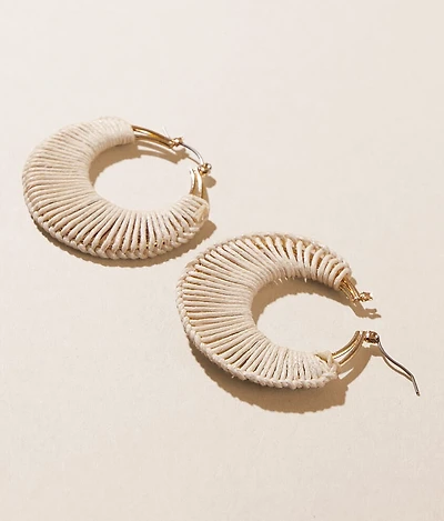 Threaded Hoop Earring