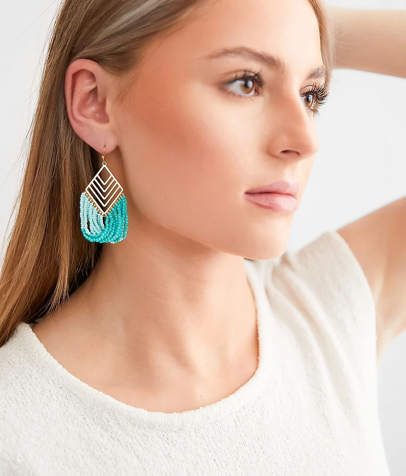 Seed Bead Drop Earring