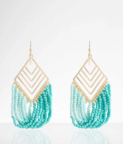Seed Bead Drop Earring