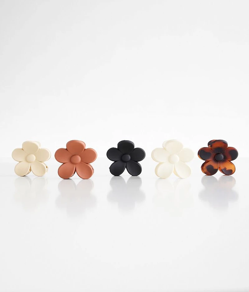 Pack Flower Hair Claw Clips