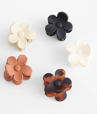 Pack Flower Hair Claw Clips