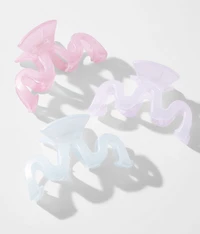 3 Pack Pastel Hair Claw Clips