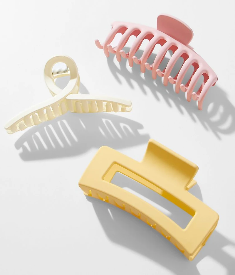 3 Pack Hair Claw Clips