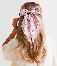 Floral Hair Bow Barrette