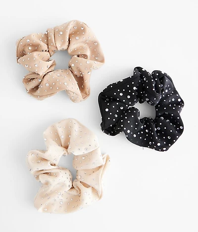 3 Pack Glitz Scrunchie Set