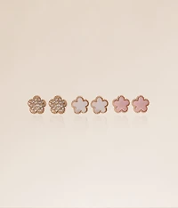 3 Pack Flower Earring Set