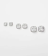 3 Pack Rhinestone Earring Set