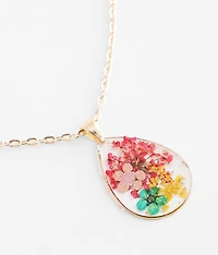 Pressed Flower Necklace