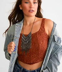 Statement Chain Fringe Necklace