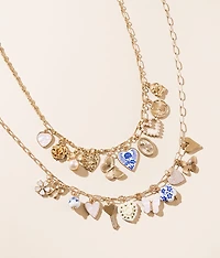 2 Pack Charm Necklace Set