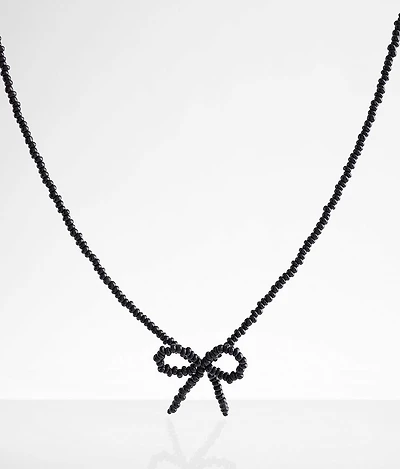 Beaded Bow Necklace