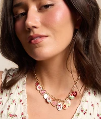 Floral Girly Charm Necklace