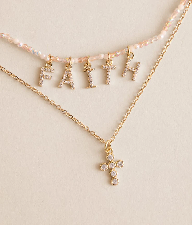 Faith Tiered Necklace