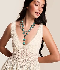 2 Pack Turquoise Western Necklace Set