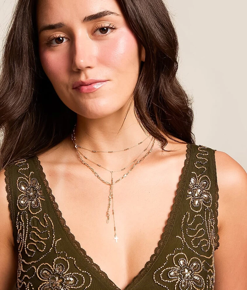 3 Pack Cross Necklace Set