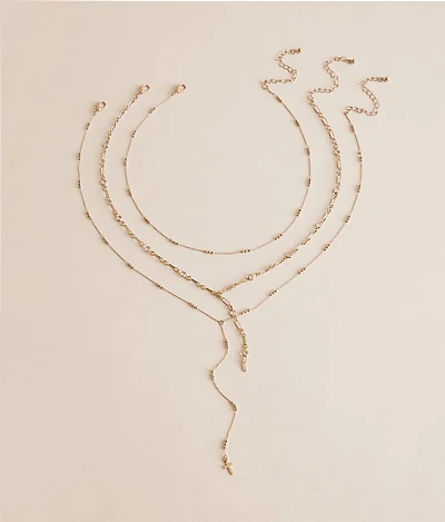 3 Pack Cross Necklace Set