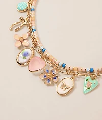 Layered Charm Convertible Necklace