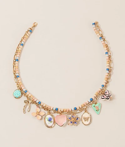 Layered Charm Convertible Necklace