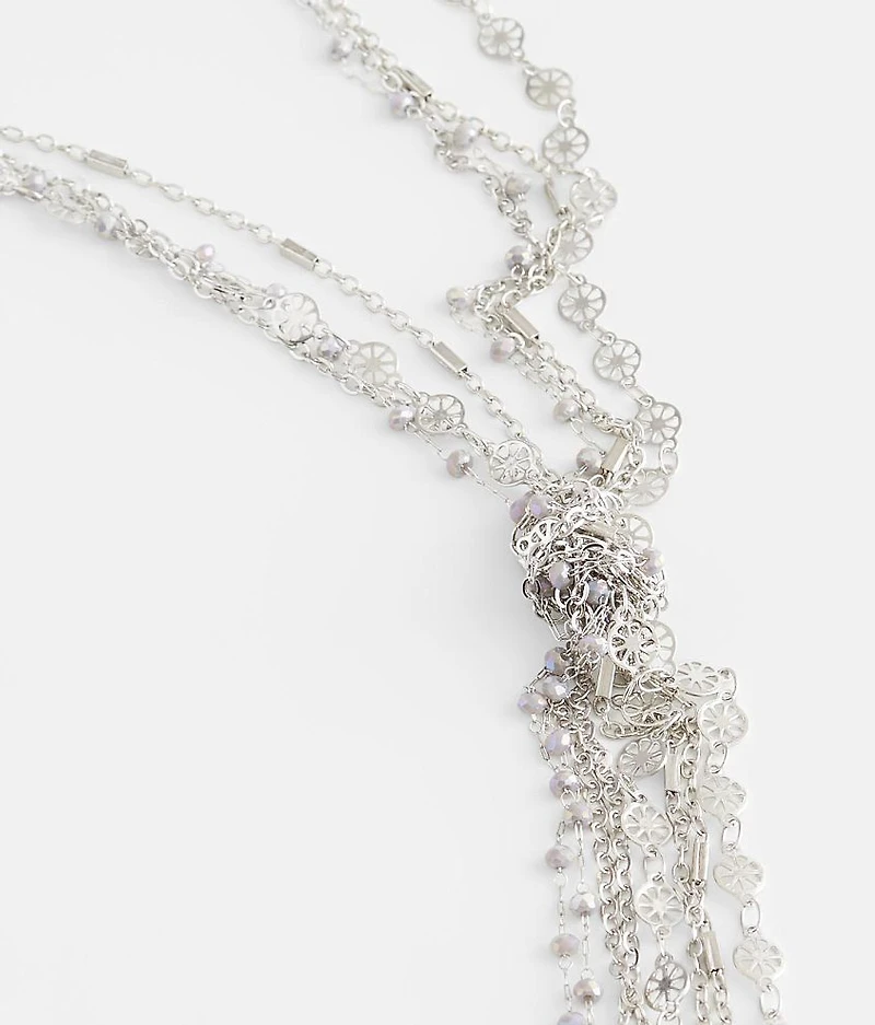 Knotted Fringe Necklace