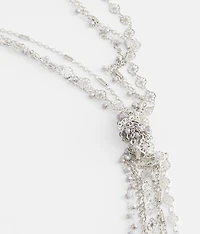 Knotted Fringe Necklace