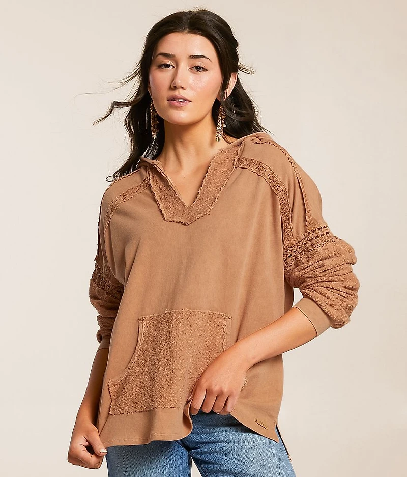 Pieced Crochet Hoodie