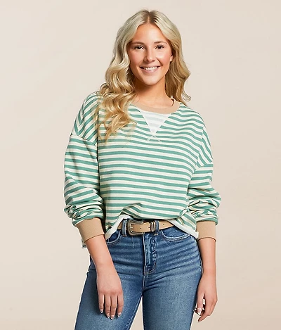 Striped Knit Pullover