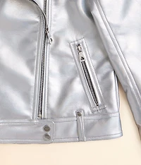 Girls - Metallic Moto Jacket