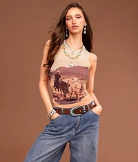 Western Mesh Tank Top