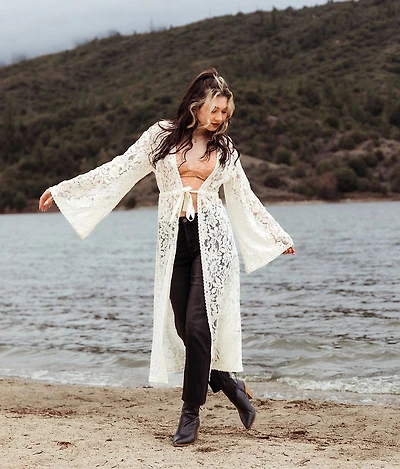 Floral Lace Kimono