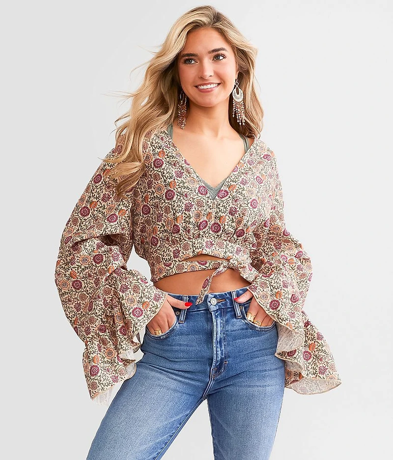 Floral Wrap Top