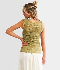 Textured Lace Tank Top