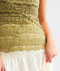 Textured Lace Tank Top